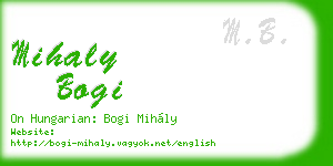 mihaly bogi business card